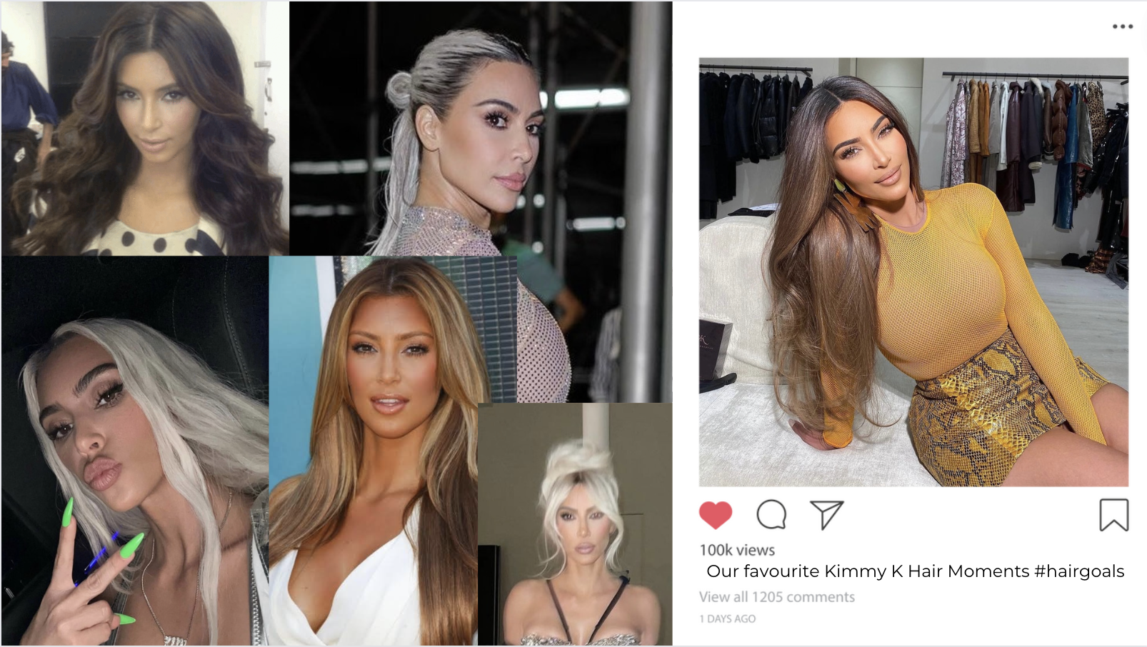 Our Favourite Kim Kardashian Hair Looks 