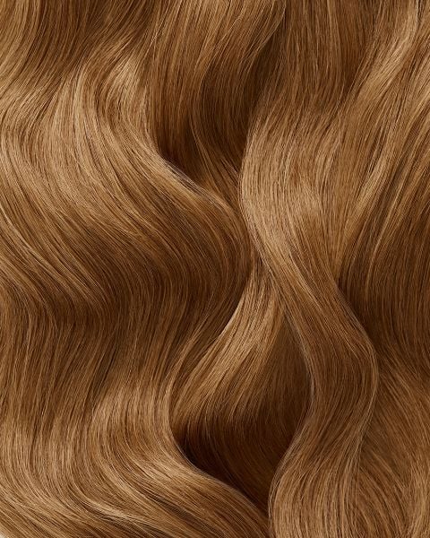 Weft Hair Extensions in Light Caramel Brown