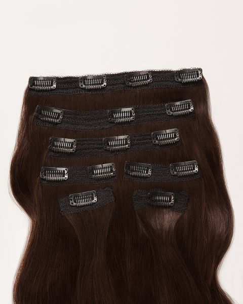 Clip In Hair Extensions in Natural Black