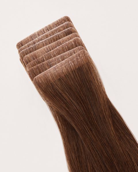 Seamless Tape Hair Extensions in Dark Brown 