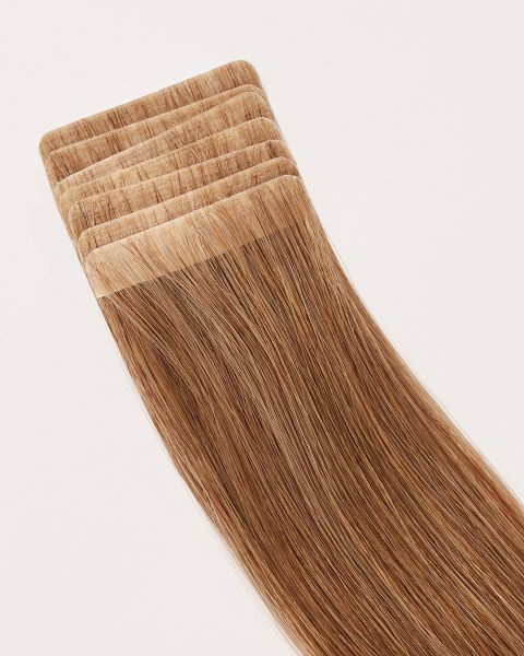 Seamless Tape Hair Extensions in Medium Brown