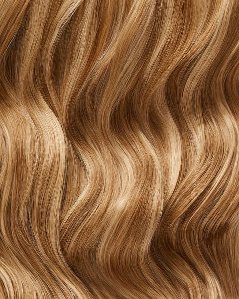 Clip In Hair Extensions in Dark Blonde Highlights 