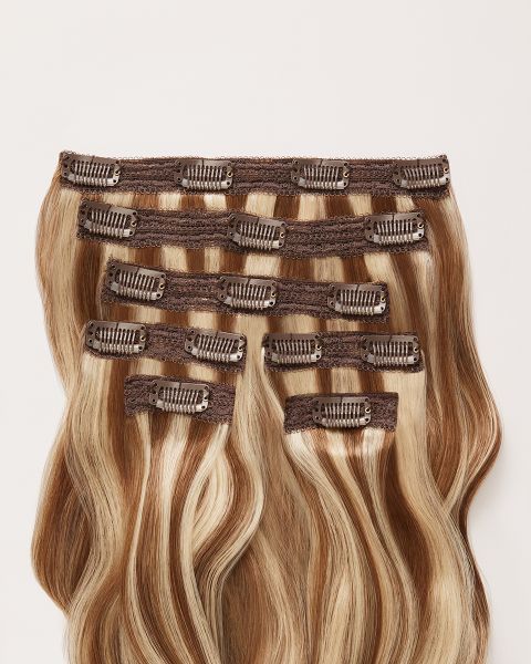 Clip In Hair Extensions Bronde Highlights