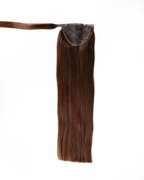 Ponytail Hair Extensions in Darkest Brown