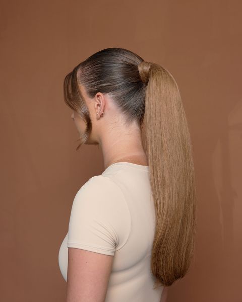 Ponytail Hair Extensions in Medium Brown